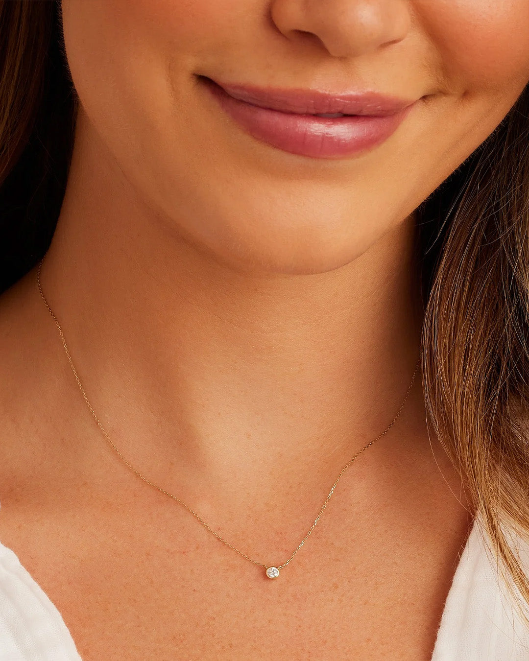 Elegant Classic Diamond Necklace for Women - 18K Gold Plated Pendant Jewelry Gift for Anniversary, Wedding & Special Occasions