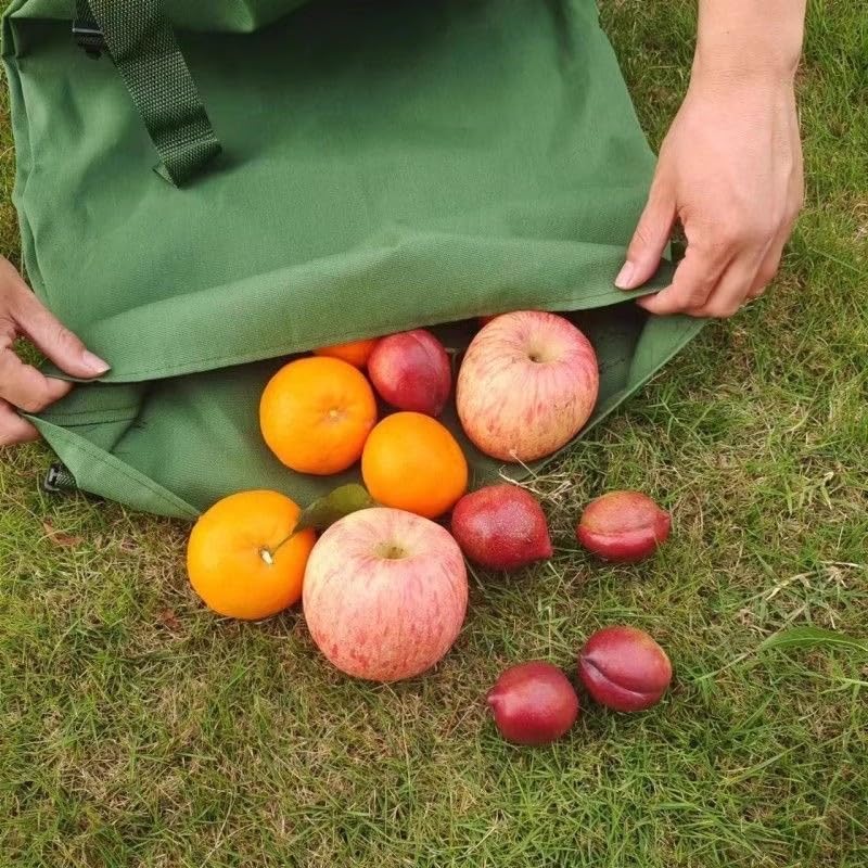 Harvest Apple Picking Bag - Durable 600D Oxford Cloth Adjustable Fruit Harvesting Apron with Double Buckles for Outdoor Orchard, Farm, and Garden Use - Perfect for Apple, Berry, and Vegetable Picking