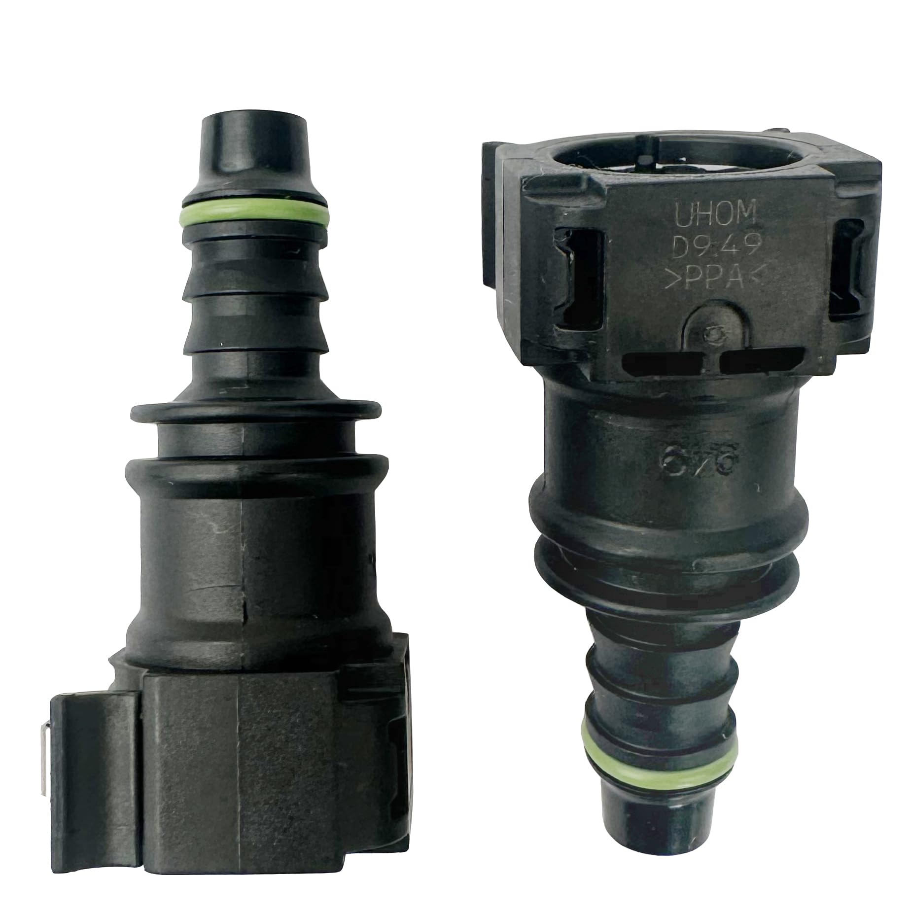 Female Bundy to Hose Barb Fuel Line Connector Quick Release - 3/8