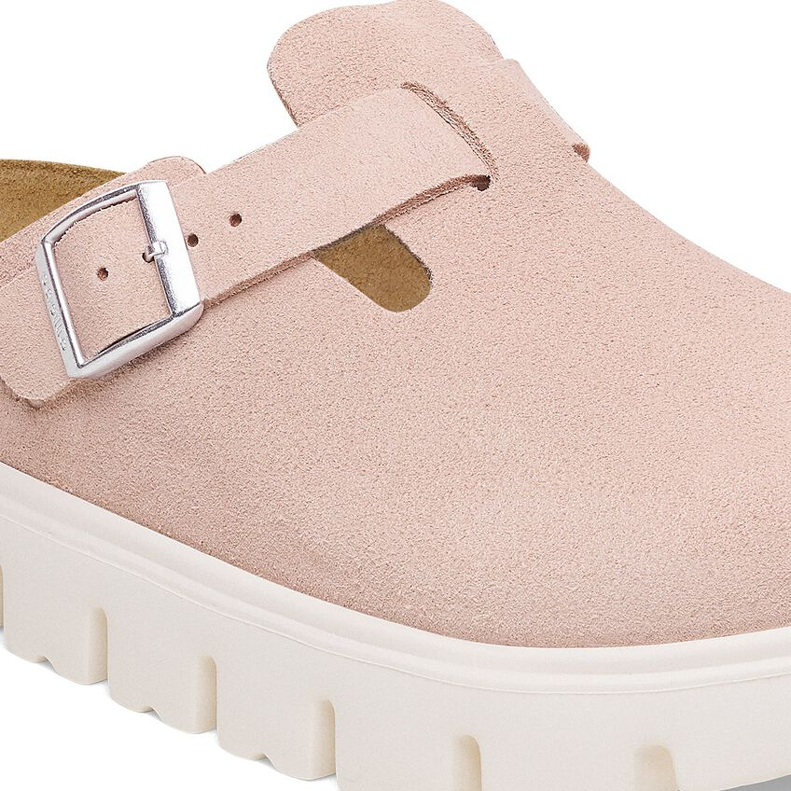 Birkenstock Boston Chunky Narrow Clog for Women - Light Rose Suede | Comfortable House Shoes for Relaxing at Home, Casual Outings & Errands