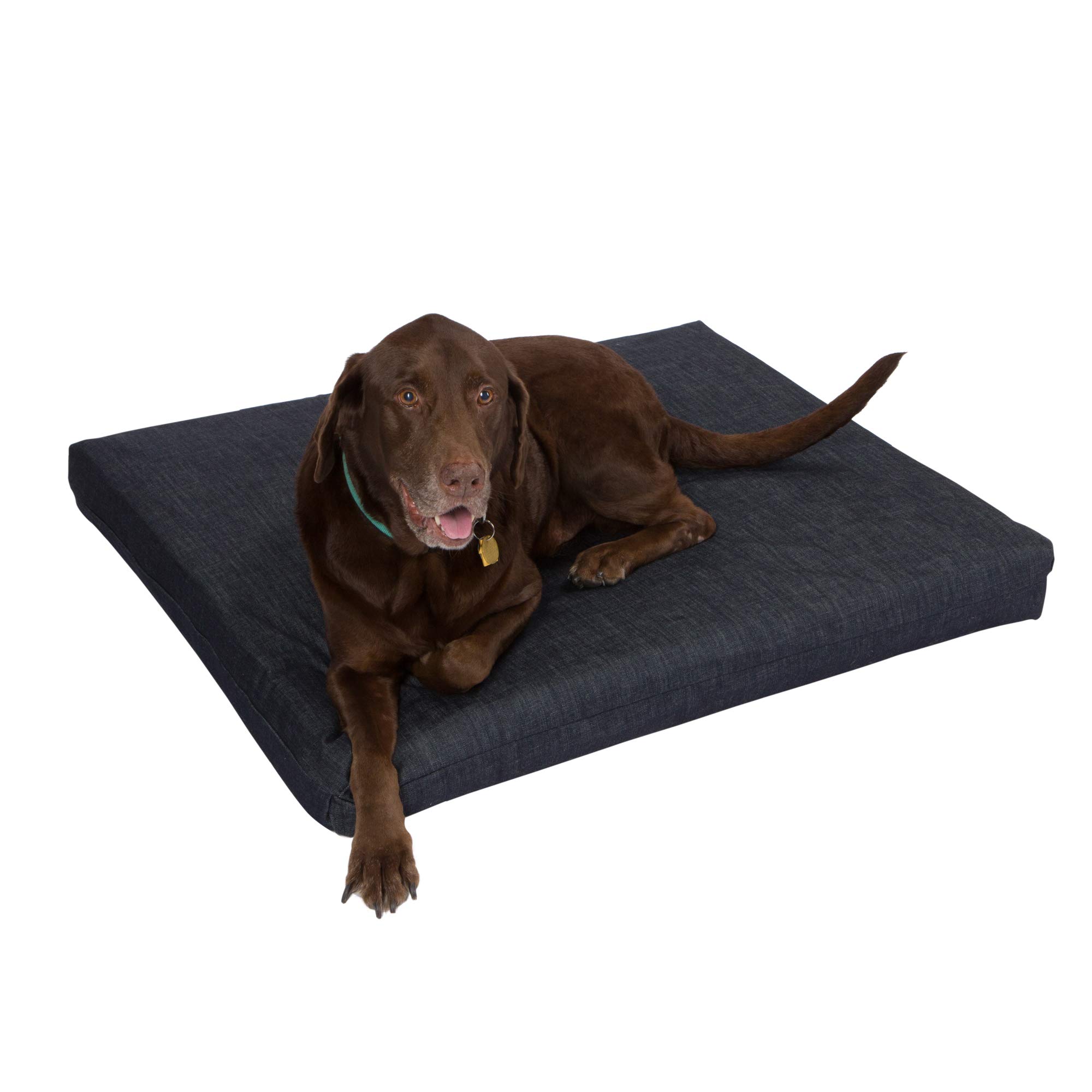 Orthopedic Dog Bed with Gel Memory Foam - Washable Luxury Pet Bed for Large Dogs, Removable Cover & Joint Pain Relief - Perfect for Home, Crate & Senior Dog Comfort (Blue)