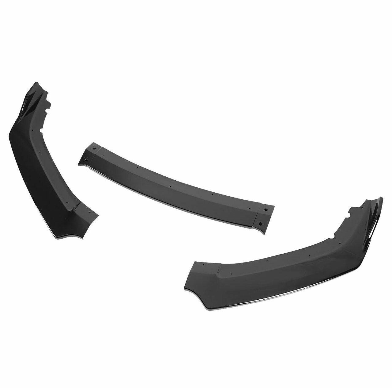AK Style Front Lip Splitter for 2016-2018 Honda Civic Coupe/Sedan (2/4 Door) - 3 Piece Set - Aggressive Exterior Styling Upgrade for Street & Show Cars