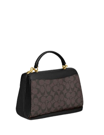 Coach Eliza Top Handle Bag in Signature Canvas - Stylish & Durable Crossbody Purse for Women, Perfect for Work, Travel & Everyday Use