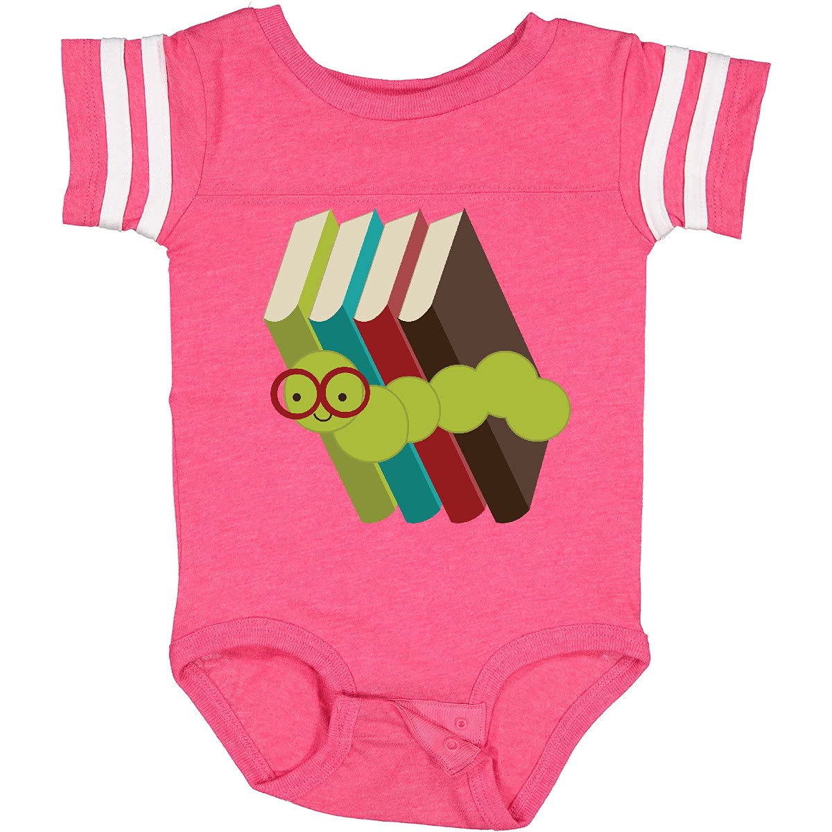 Inktastic Bookworm Baby Bodysuit - Cute Reading-Themed Outfit for Infants & Toddlers - Perfect for Book Lovers, Storytime, Library Visits & Baby Showers
