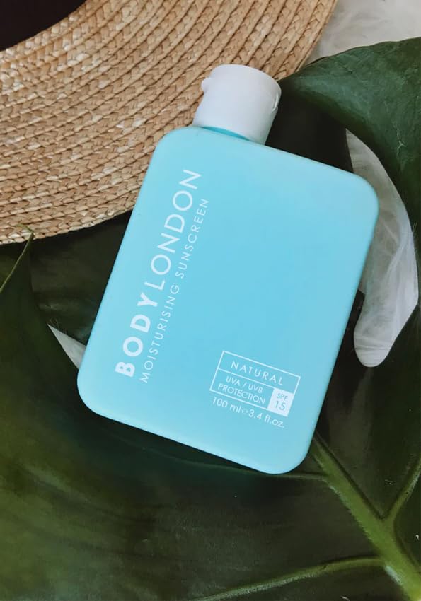 BODY LONDON Moisturizing Sunscreen SPF 15 - 100ml | UVA/UVB Protection | Natural Ingredients | Travel Size | Daily Face & Body Sunscreen for Women & Men | Perfect for Beach, Outdoor Activities & Daily Skincare Routine