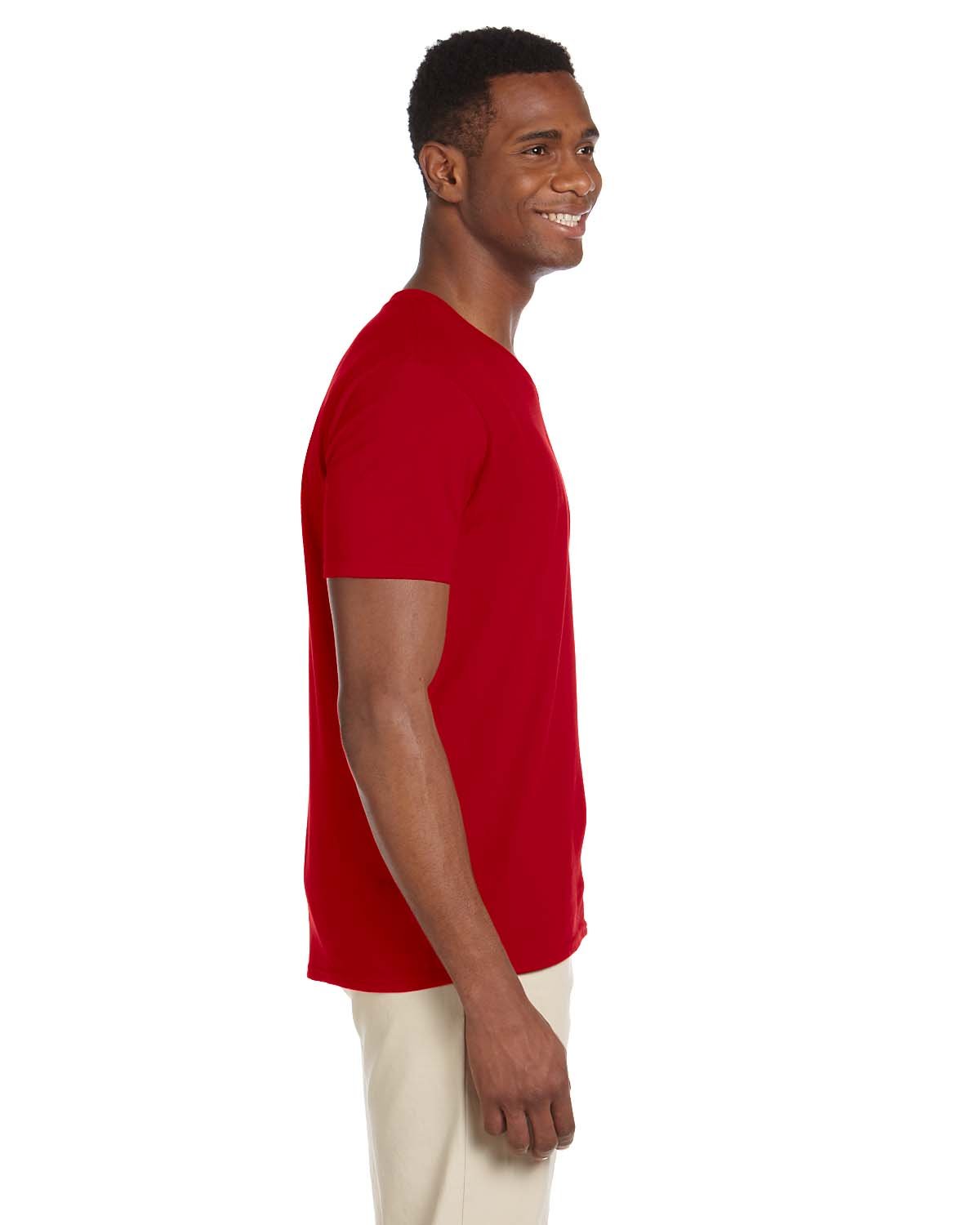 4.5 oz. V-Neck T-Shirt (G64V) - Cherry Red, Medium (Pack of 12) - Soft Cotton Crewneck Tees for Men, Casual Wear & Everyday Outfits