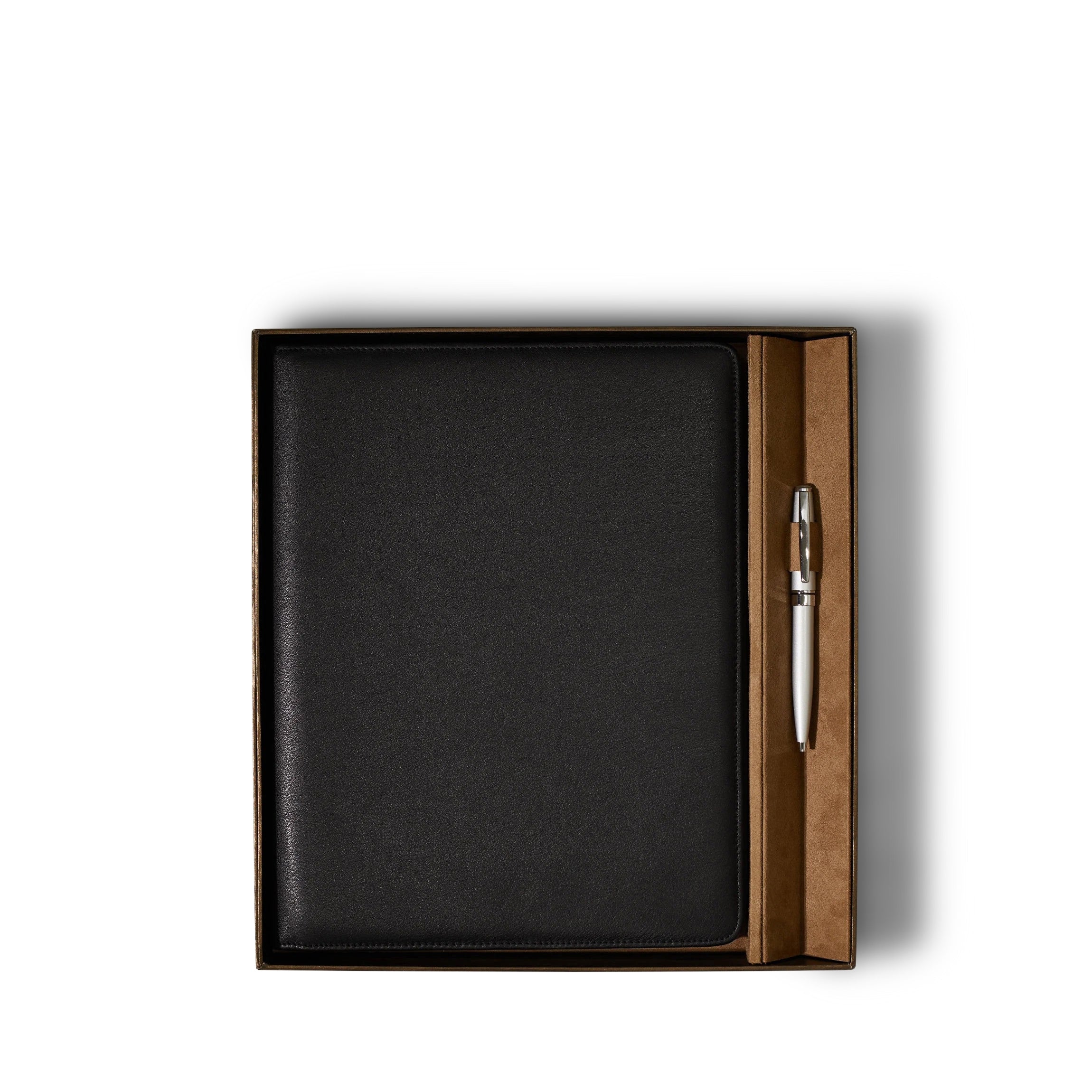 Premium Black Onyx Padfolio Gift Set - Professional Leather Writing Portfolio with Notepad & Pen Holder - Perfect for Business Meetings, Office Gifts & Corporate Events