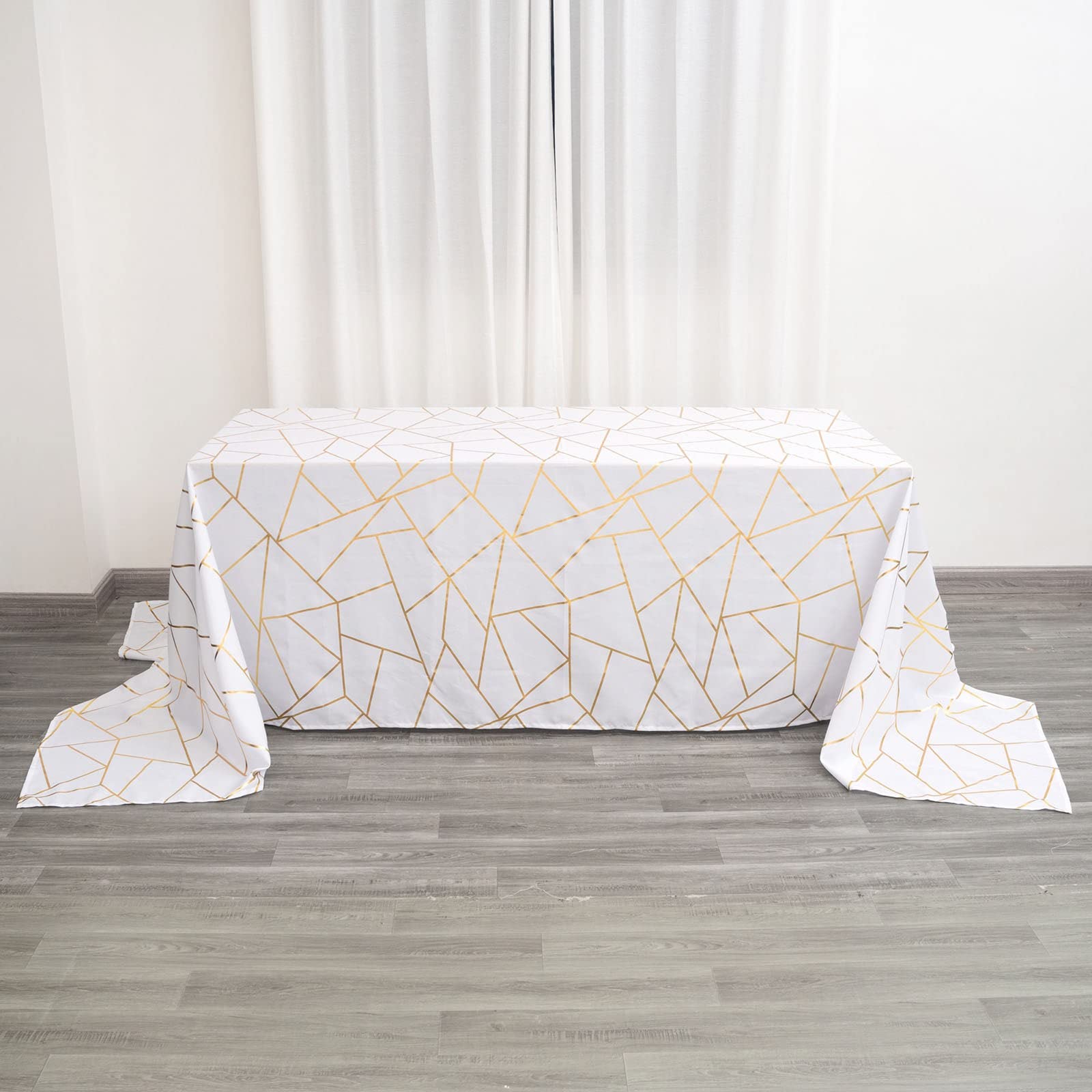 White Polyester Tablecloth 90x156