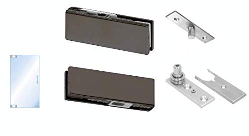 CRL PHA1DU Black Bronze Anodized Aluminum Door Patch Kit for North American Homes - No Lock Included | Perfect for Entry Doors, Garage Doors & Commercial Buildings