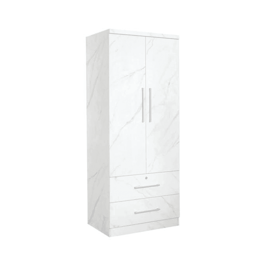 Elizabeth 2 Open Door Wardrobe with Drawers - Spacious Closet Organizer for Bedroom, Walk-in Closet & Dorm Room Storage Solution