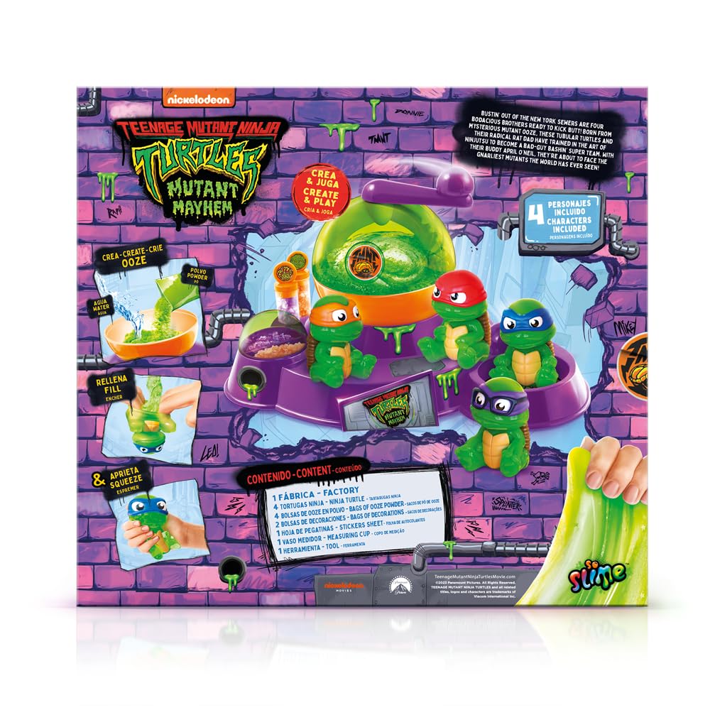Canal Toys SFC003 Fidget Ooze Factory TMNT - Stress Relief Sensory Toy for Kids & Adults, Perfect for Anxiety Relief, Focus, and Classroom Fidgeting