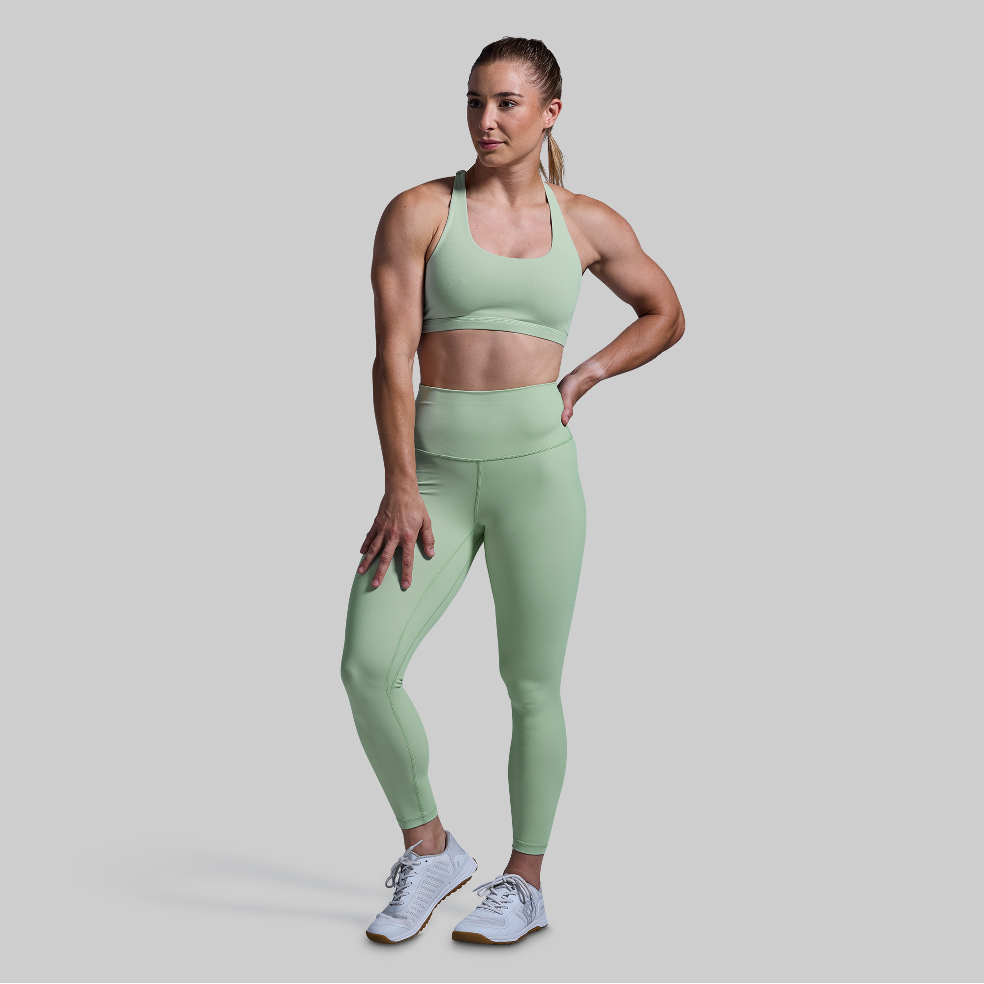 Premium High-Waisted Yoga Leggings 2.0 - Cameo Green | Soft & Stretchy Workout Pants for Women | Perfect for Yoga, Gym, Running & Lounge Wear