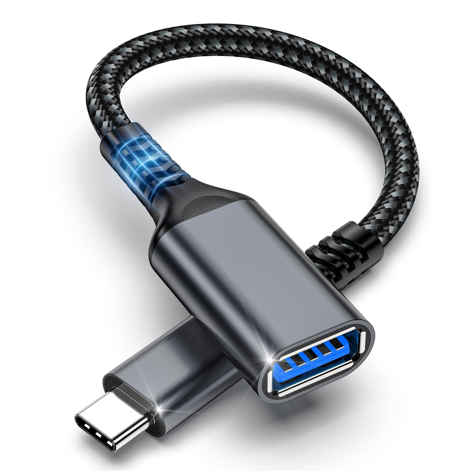 USB C to USB 3.0 Adapter OTG Cable - Compatible with iPhone 15, MacBook, iPad, Samsung Galaxy for Fast Data Transfer