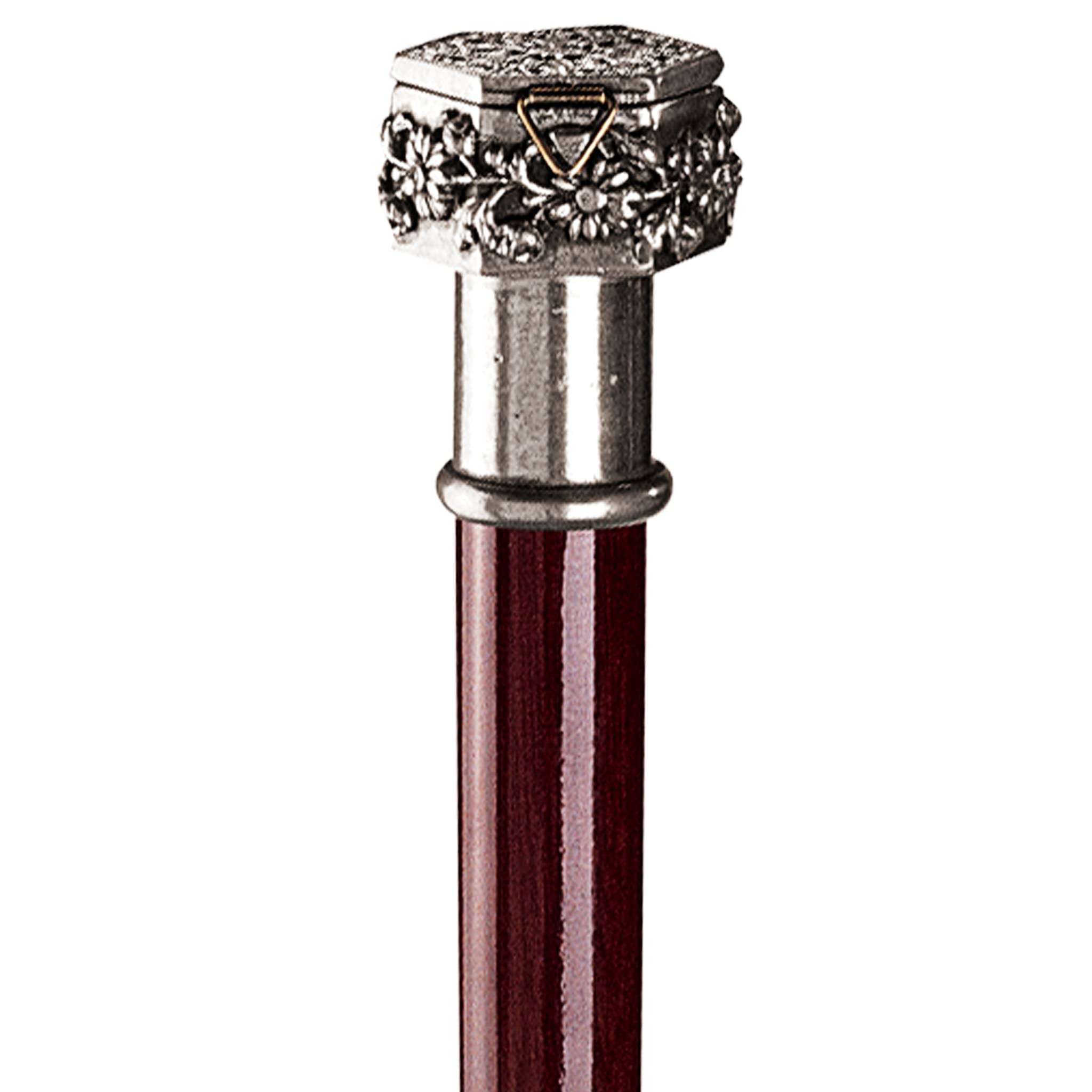 Design Toscano Pewter Walking Cane - Elegant Handcrafted Walking Stick for Men & Women - Perfect for Hiking, Fashion, and Collectors