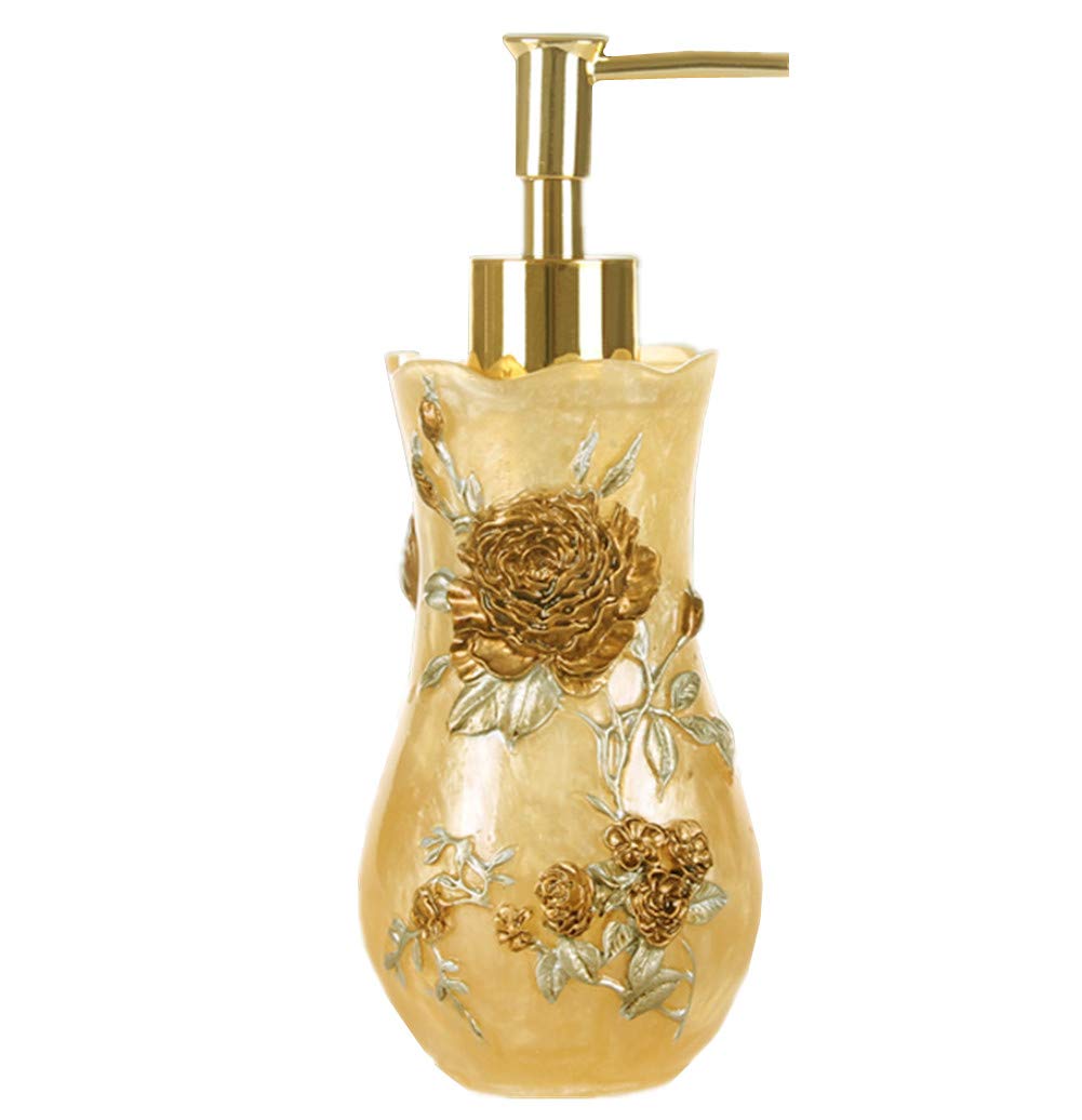 Premium Gold Liquid Dish Soap Dispenser - Elegant Lotion Pump Bottle for Kitchen & Bathroom | Perfect for Hand Soap, Dishwashing Liquid & Shampoo Storage