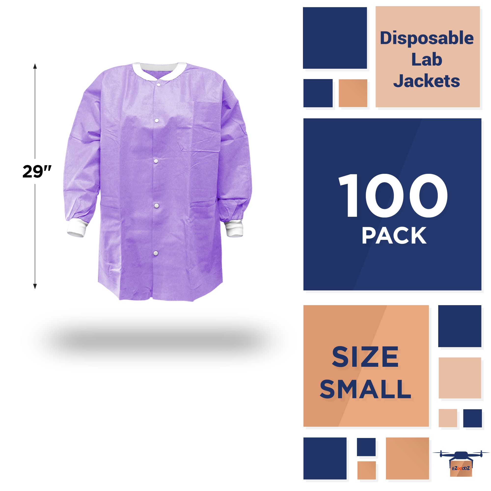 EZGOODZ Disposable Lab Coat - 29