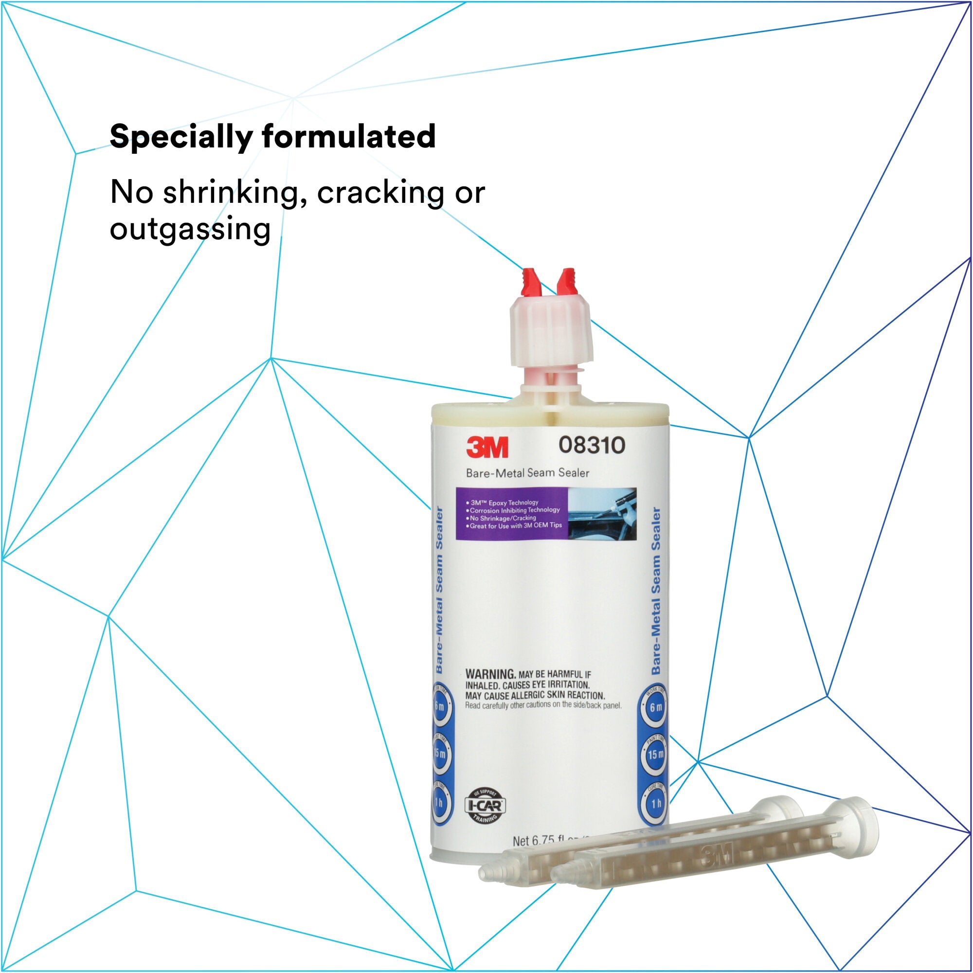 3M Bare Metal Seam Sealer 08310 - Beige Automotive Body Filler (200 mL Cartridge) for Car Restoration & DIY Auto Repair Projects