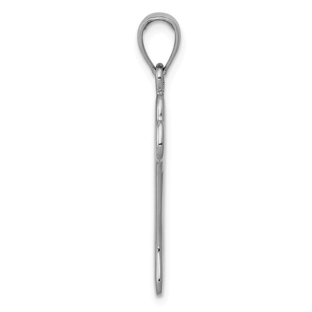 14K White Gold Solid Dog Bone Charm Pendant - Durable & Hypoallergenic Jewelry for Pet Lovers - Perfect for Necklaces, Bracelets & Gifts for Dog Owners