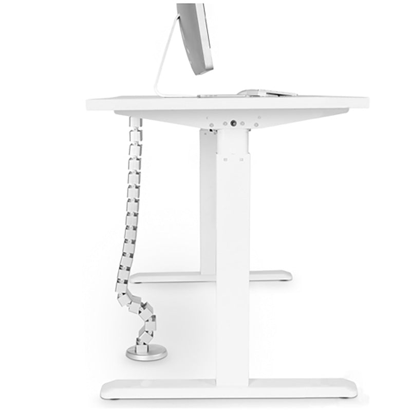 80cm or 120cm White Umbilical Cable Management Spine - Perfect for Desk Wire Organization & Home Office Setup