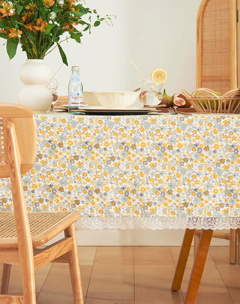 Premium Cotton Rectangular Tablecloth - Elegant Dining Room & Kitchen Table Cover for Farmhouse, Wedding & Events | Washable & Wrinkle-Resistant | Fits Round & Square Tables (Perfect for Dinner Parties, Holidays & Home Decor)
