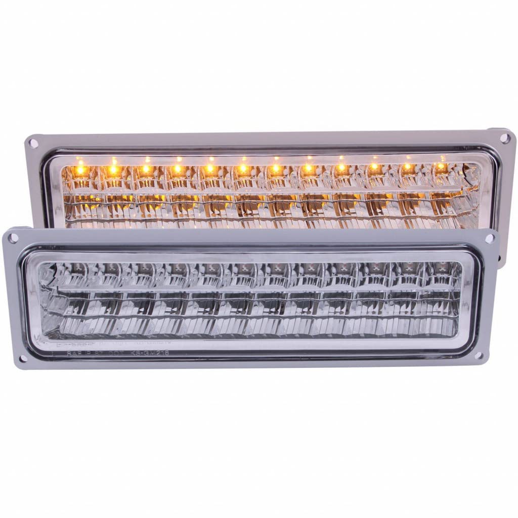 ANZO 511048 LED Chrome Parking Lights for 1992-1999 GMC C1500 Suburban - Durable Replacement Bulbs for Night Driving & Enhanced Visibility