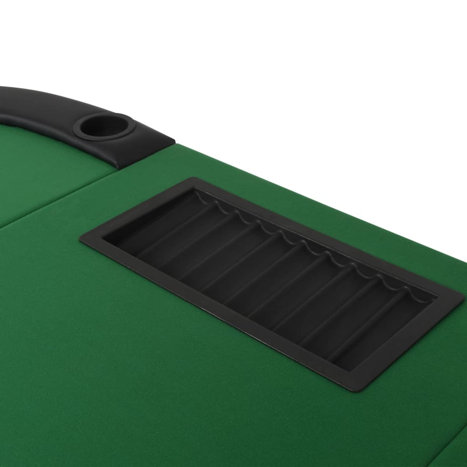 9-Player Folding Poker Dining Table Set - Oval Green 3-Fold Game Table for Kitchen & Dining Room | Perfect for Poker Nights, Family Meals & Space-Saving Storage