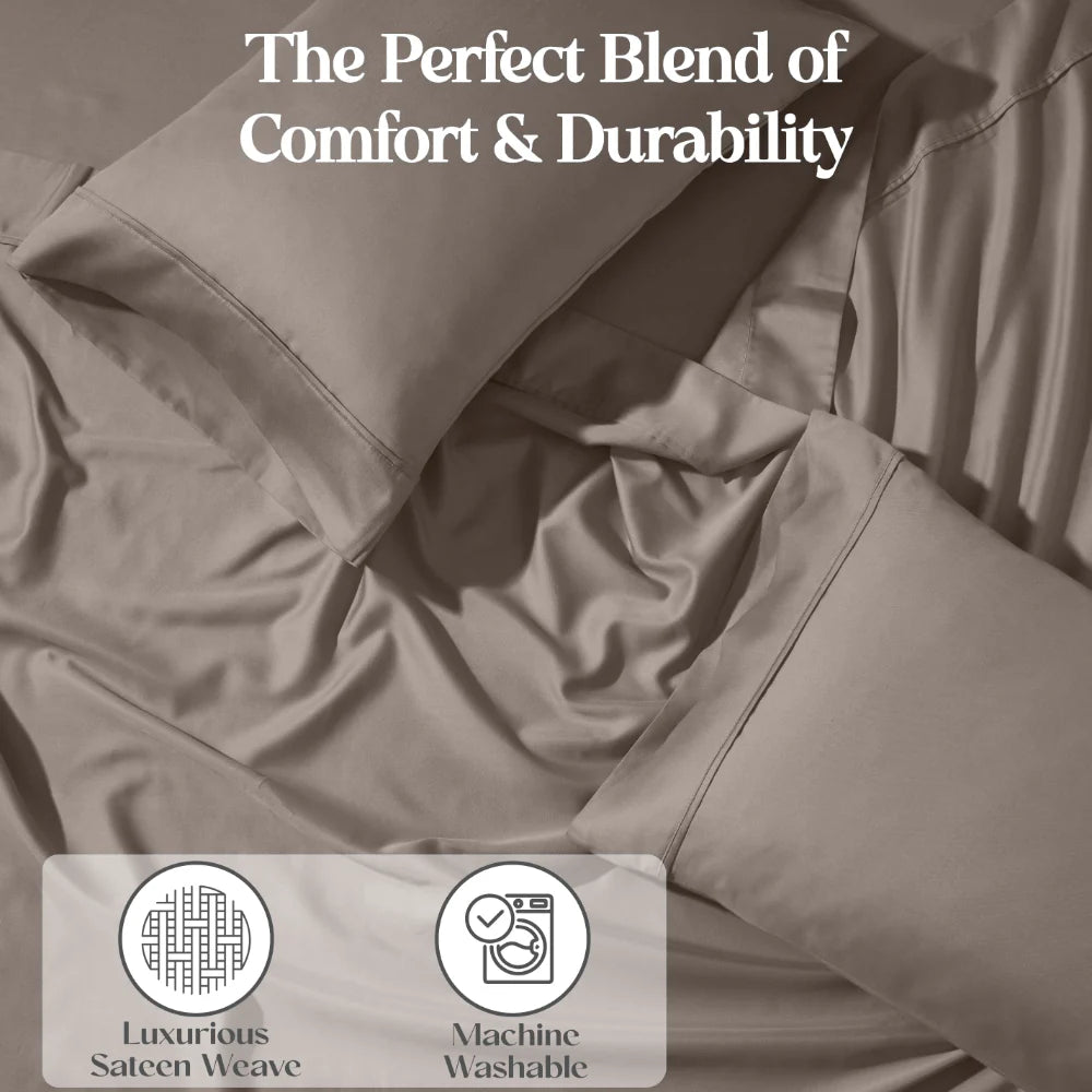 Premium 1200 Thread Count Cotton Blend 2-Piece Solid Pillowcase Set - Ultra Soft & Breathable for Bedroom Luxury (White, Queen Size) | Perfect for Home, Hotel, or Gift Giving