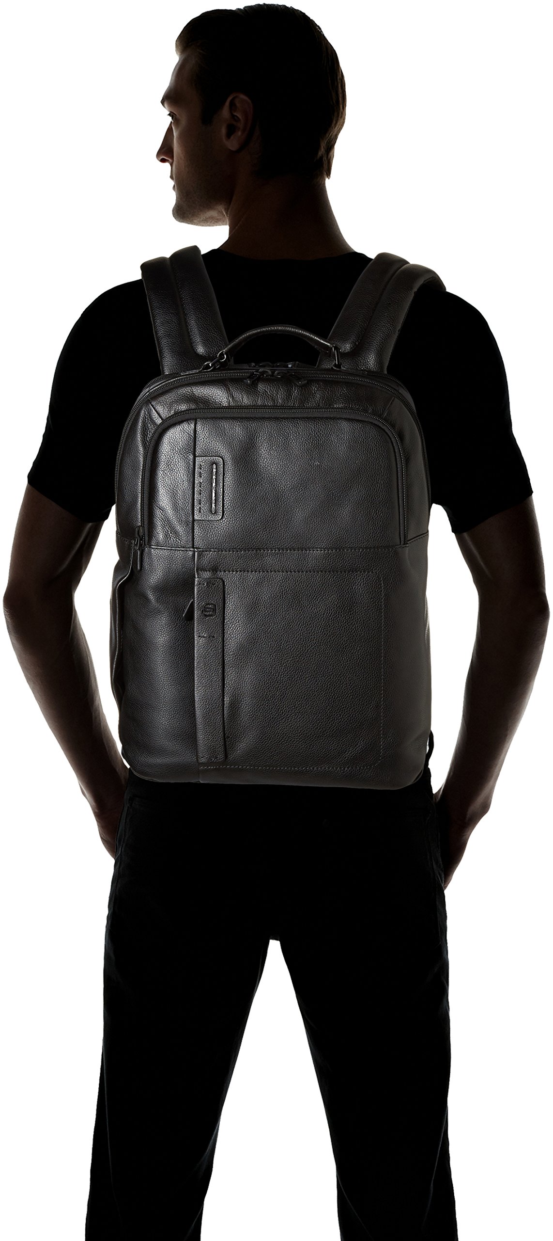 Piquadro Premium Leather Backpack for Men & Women - Stylish Laptop Bag for Work, Travel & College - Durable Business Backpack with USB Charging Port