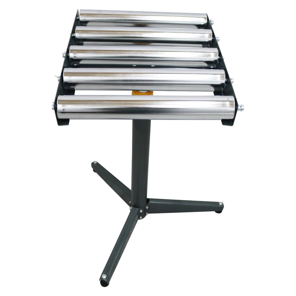 5 Rolls Adjustable Height Conveyor Roller Stand - Heavy Duty 250 Lbs Capacity - Perfect for Warehouse, Packaging, and Assembly Line Workstations