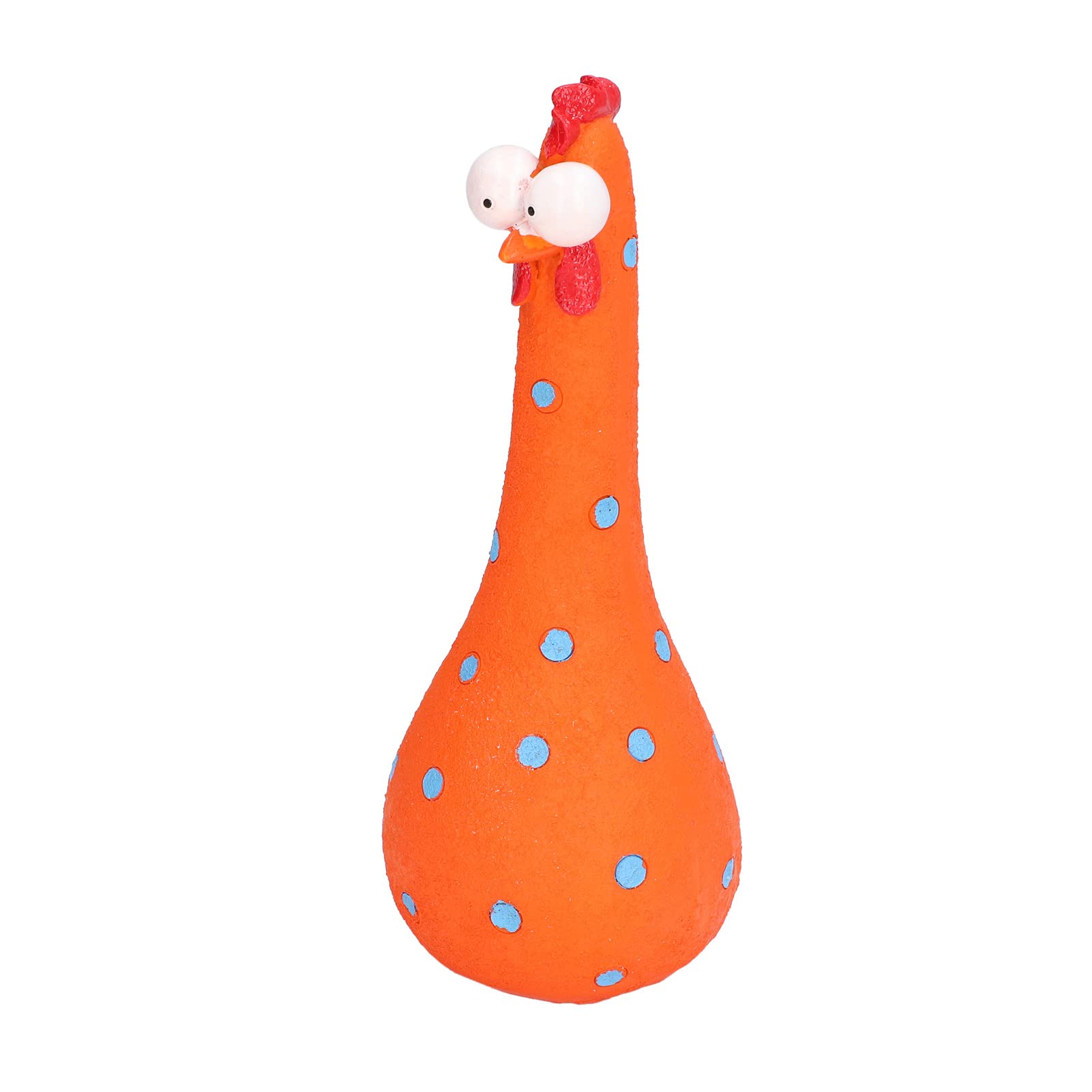 Colorful Resin Chicken Garden Statue - Durable Outdoor Animal Decor for Courtyard, Patio & Living Room - Vibrant Orange Farmhouse Decor for Home & Garden