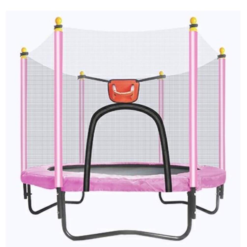 YFMMM Kids Fitness Trampoline with Safety Enclosure Net - Mini Rebounder for Indoor/Outdoor Cardio Exercise - Perfect Birthday Gift for Children | Ideal for Home Gym, Backyard Play & Kids' Fitness Activities