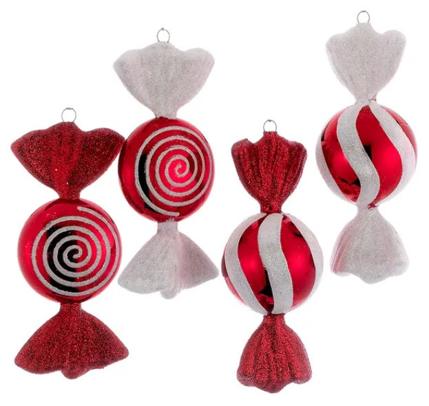 6 Pack Shatterproof Red and White Candy Canes - Christmas Tree Ornaments for Holiday Decorations, Party Favors, and Festive Home Decor