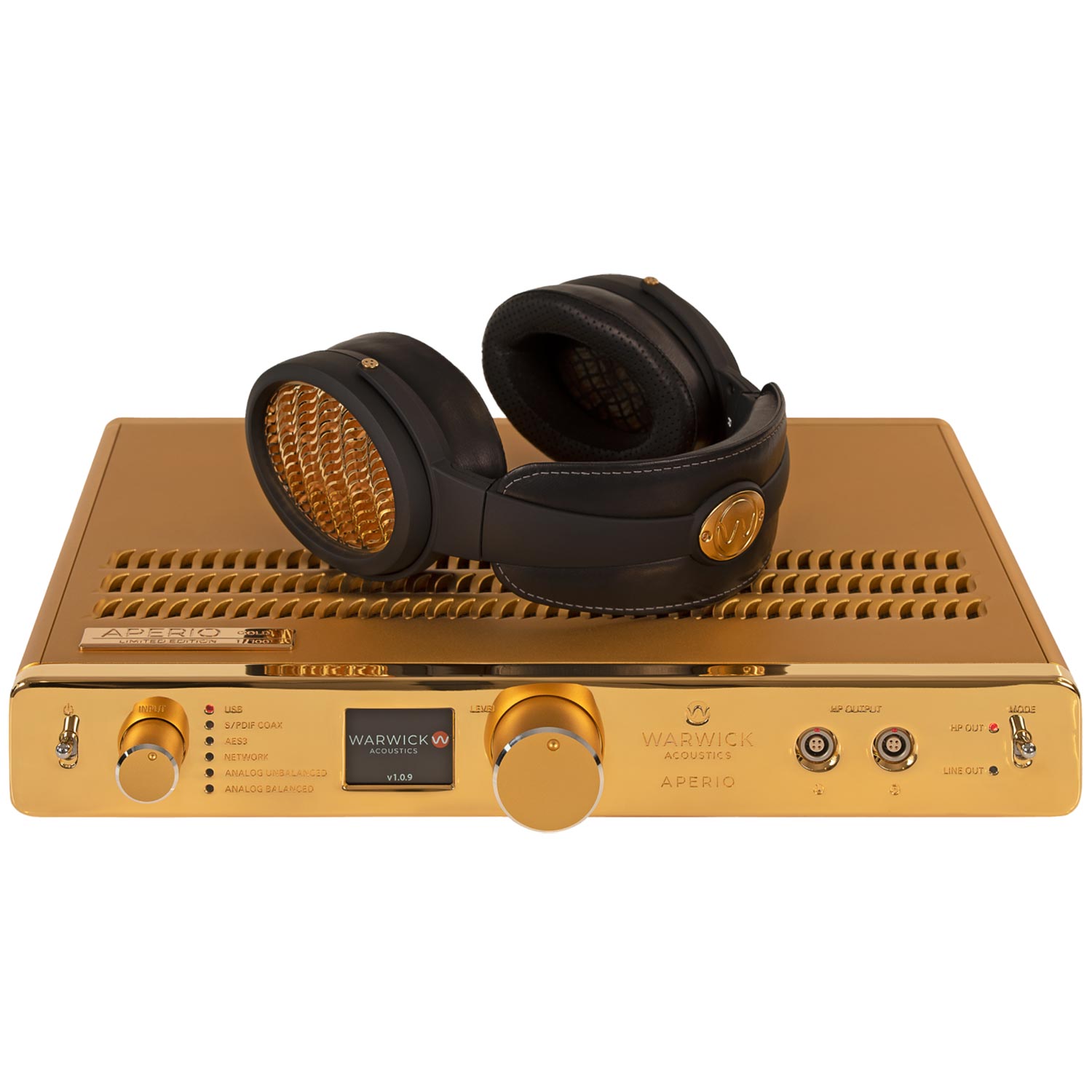 Warwick Acoustics APERIO Premium Electrostatic Headphone System - High-Fidelity Audiophile Earspeakers for Home Listening & Studio Monitoring