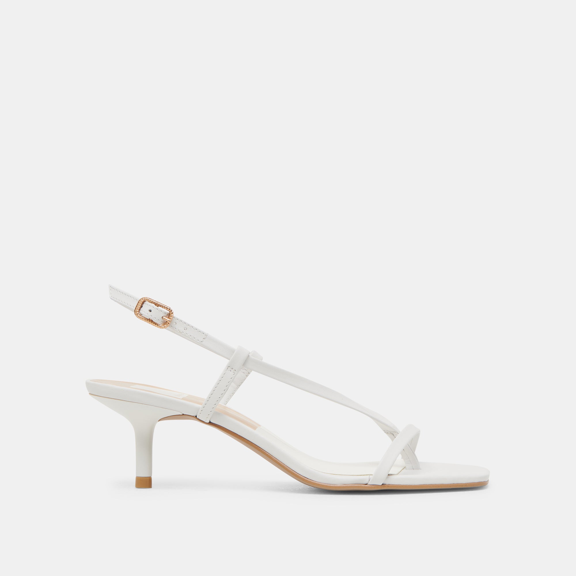 LAURY HEELS Women's True White Leather High Heels - Elegant Dress Shoes for Weddings, Parties & Office Wear