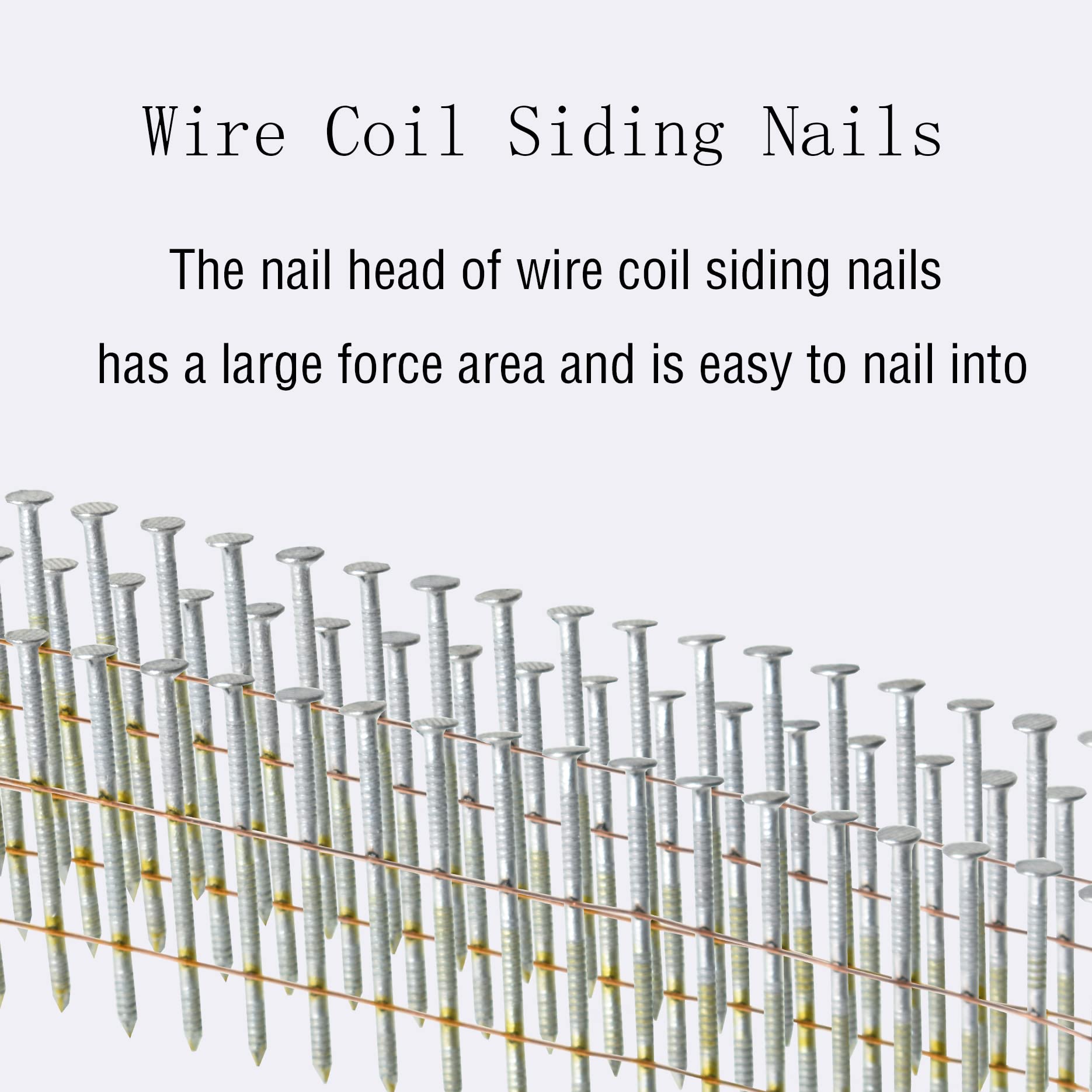 2 x 0.092 Inch Hot-Dipped Galvanized Ring Shank Coil Siding Nails - 15 Degree Full Round Head (3600 Count) for Lathing, Sheathing & Exterior Siding Installation | Weather-Resistant Construction Nails for Roofing, Fencing & Deck Building Projects