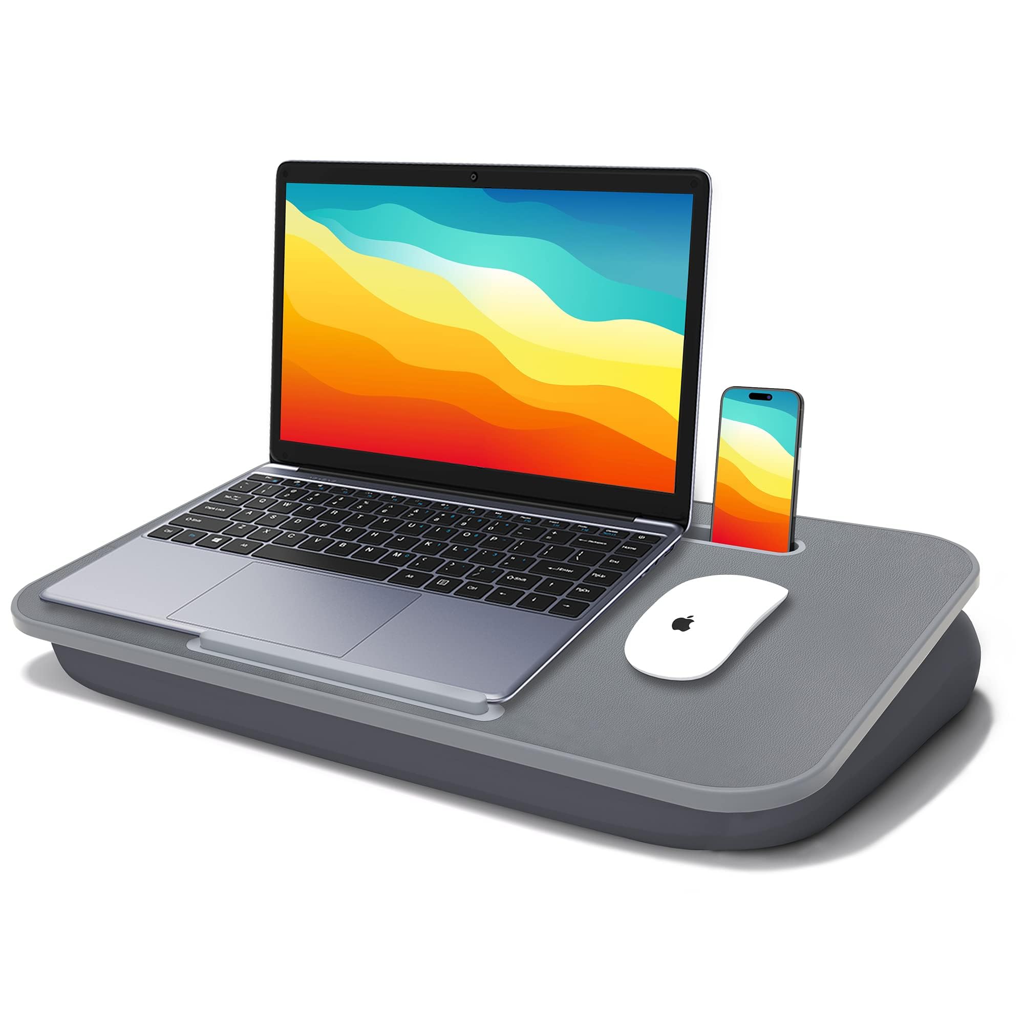 Portable Laptop Lap Desk with Cushion for 17