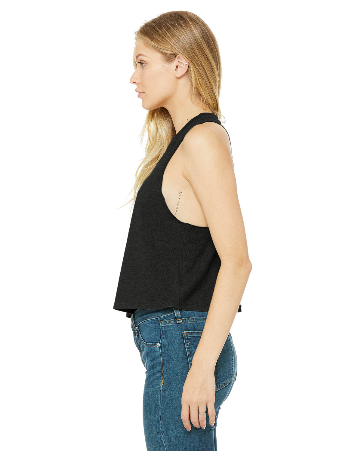 Bella + Canvas 6682 Women's Racerback Cropped Tank Top - Soft & Breathable Workout Shirt for Yoga, Running & Gym
