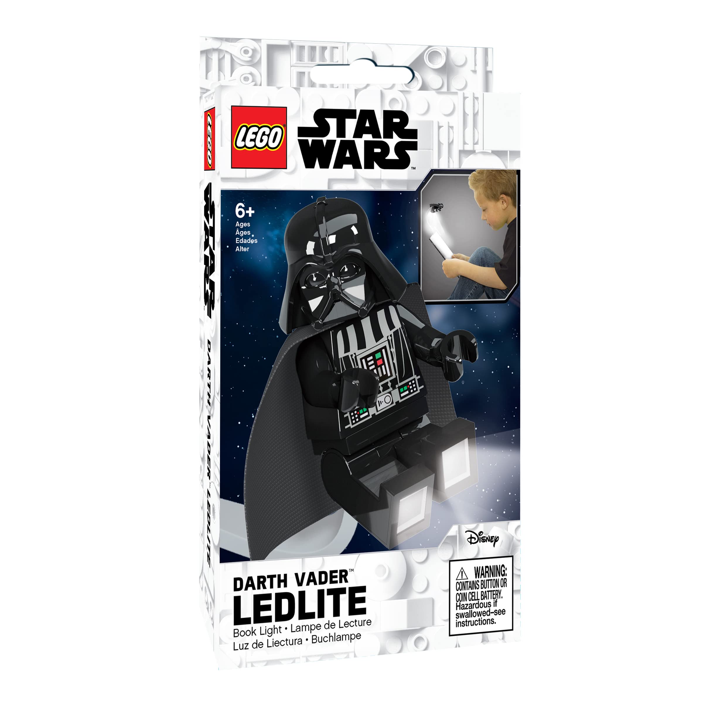 LEGO Star Wars Darth Vader Book Light - LED Night Light for Kids & Adults | Perfect for Bedtime Reading, Nursery Decor & Star Wars Fans (CL28)