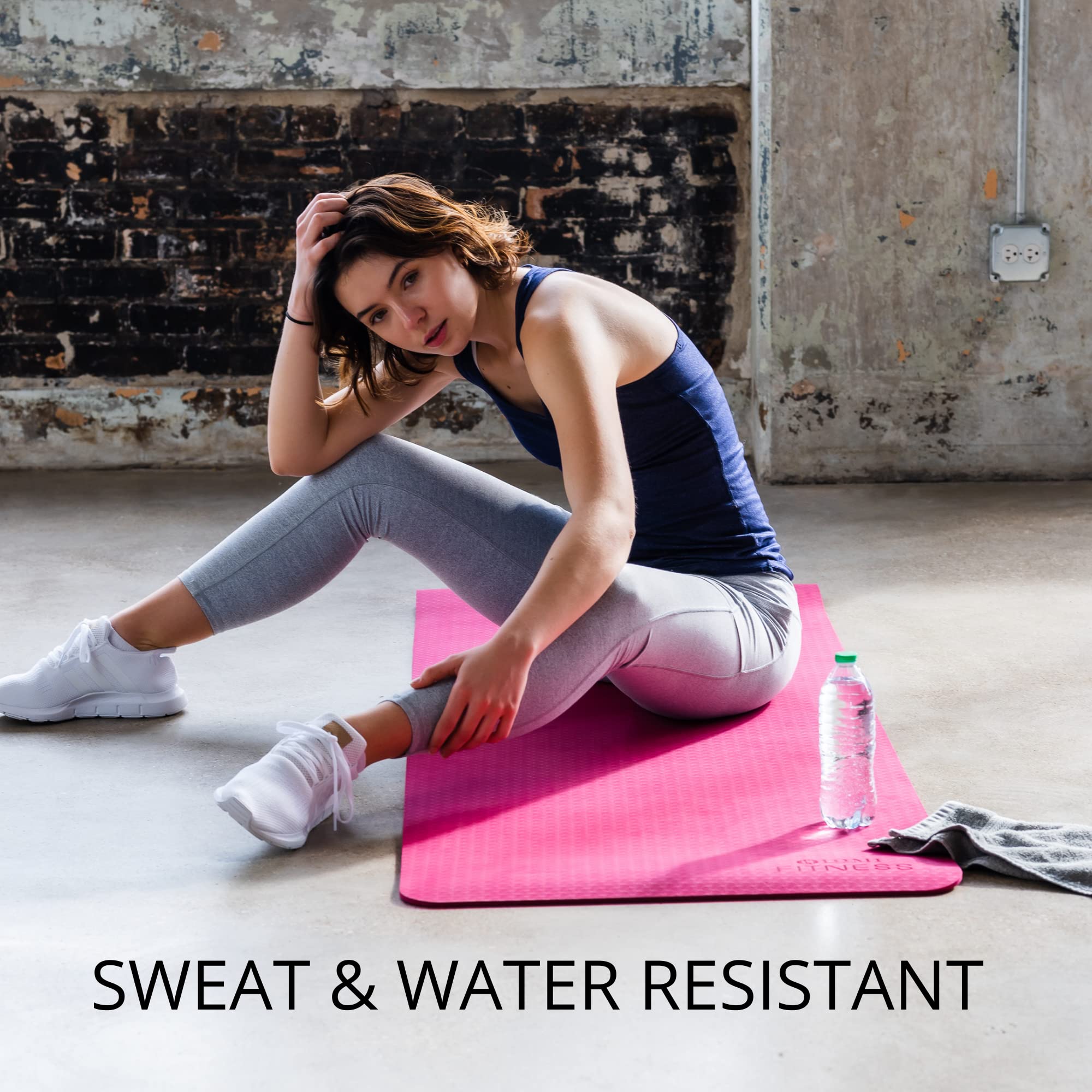 Premium Non-Slip TPE Yoga Mat with Extra Padding - Ultra Grip Exercise Mat for Yoga, Pilates & Home Workouts - Lightweight & Portable with Free Carrying Strap - Ideal for Gym, Studio & Travel Fitness Sessions