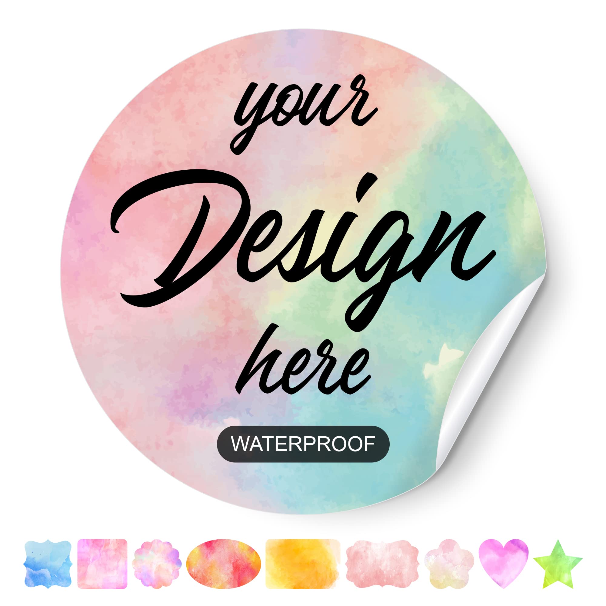 Custom Personalized Stickers & Labels - Create Your Own Design with Logo, Text, or Image - 100 Pack (6