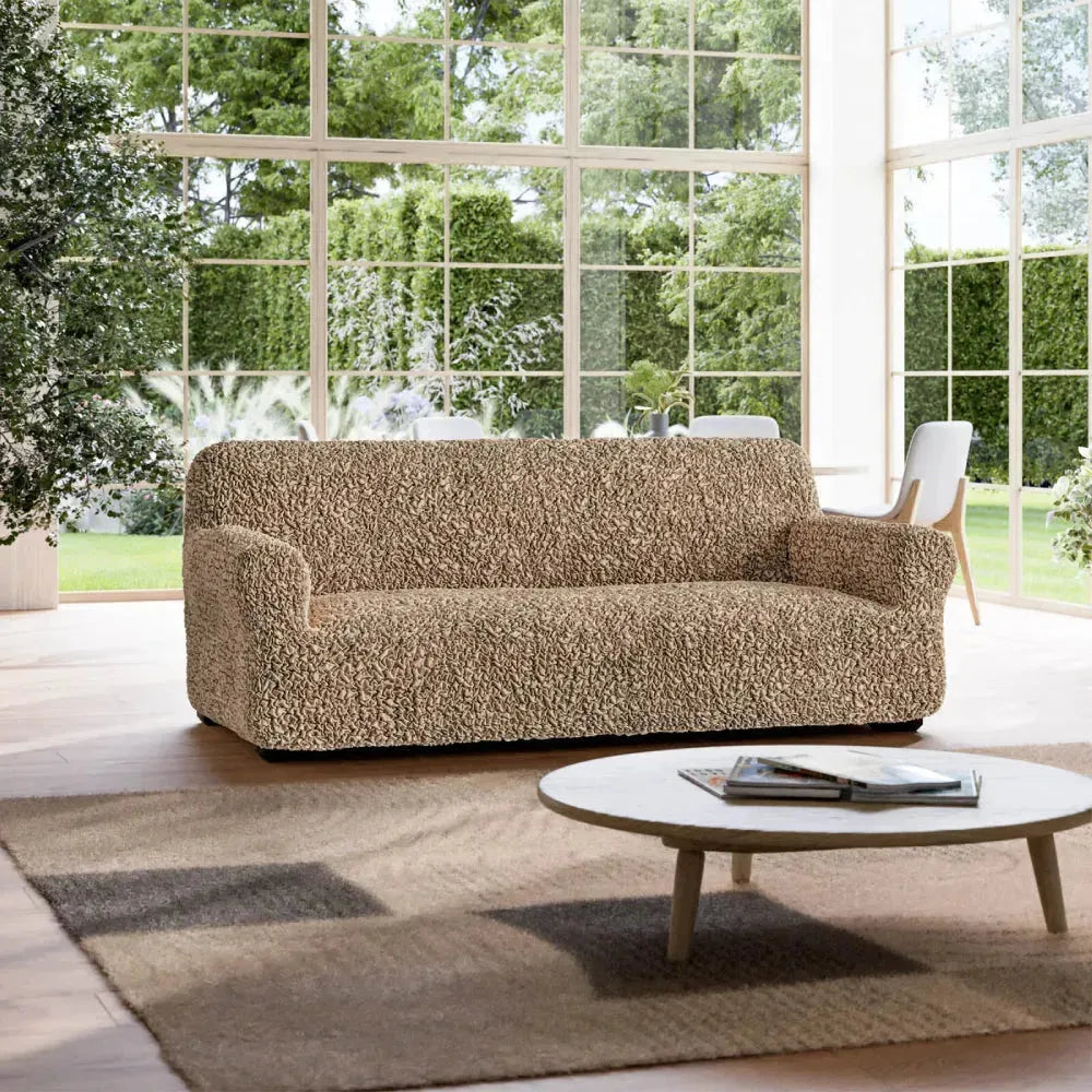 3 Seater Sofa Slipcover - Fuco Cotton Collection | Durable & Stylish Couch Cover for Living Room, Office, or Dorm