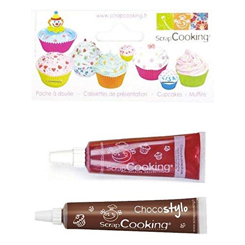 20g Liquid Food Coloring Tube - Red for Baking & Cake Decorating + Edible Chocolate Pen for Writing on Cookies & Desserts | Perfect for Home Bakers & Professional Chefs