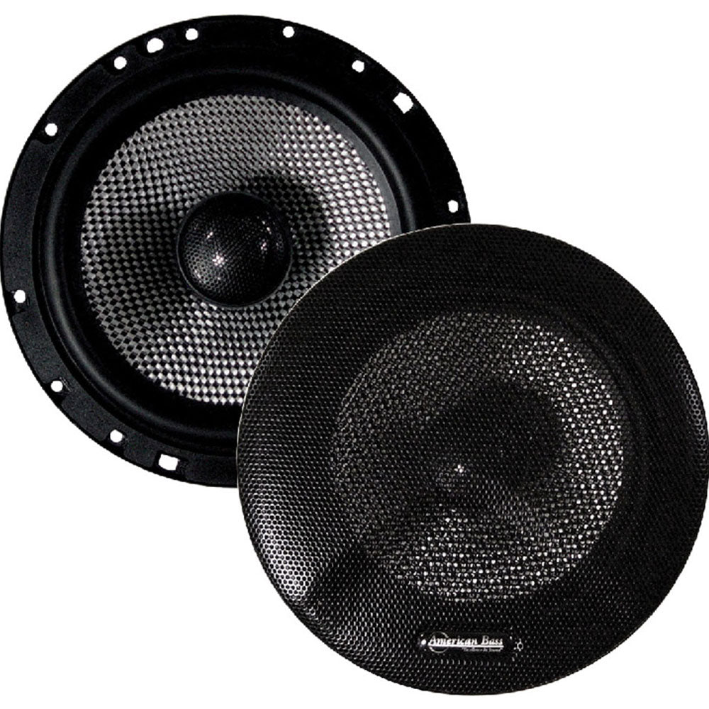 American Bass SQ6.5 160W 6.5 Inch 2-Way Coaxial Car Speakers - Premium Sound for Vehicles, Trucks & Boats | High-Performance Audio for Road Trips, Commuting & Marine Use