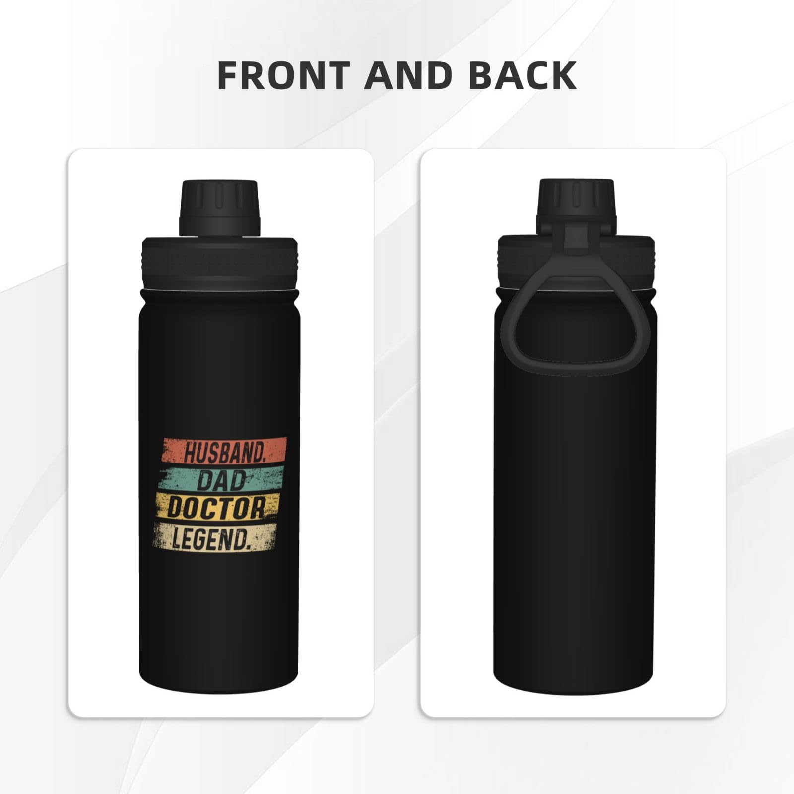 ZKLCRYTR 18OZ Insulated Water Bottle - Stainless Steel, Spout Lid for Sports & Outdoor