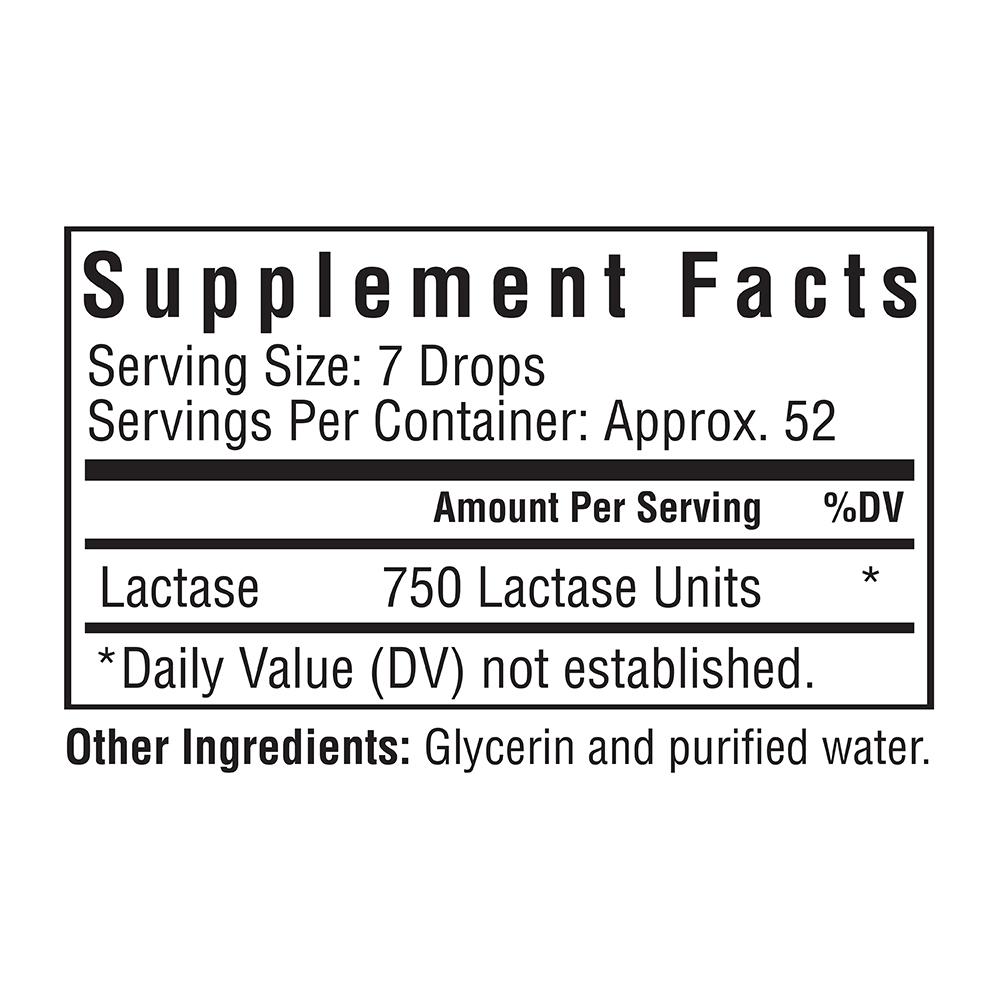 Best Lactase Drops for Lactose Intolerance - 0.5oz Digestive Enzyme Supplement - Helps Break Down Dairy for Easier Digestion - Perfect for Milk, Cheese & Ice Cream Lovers