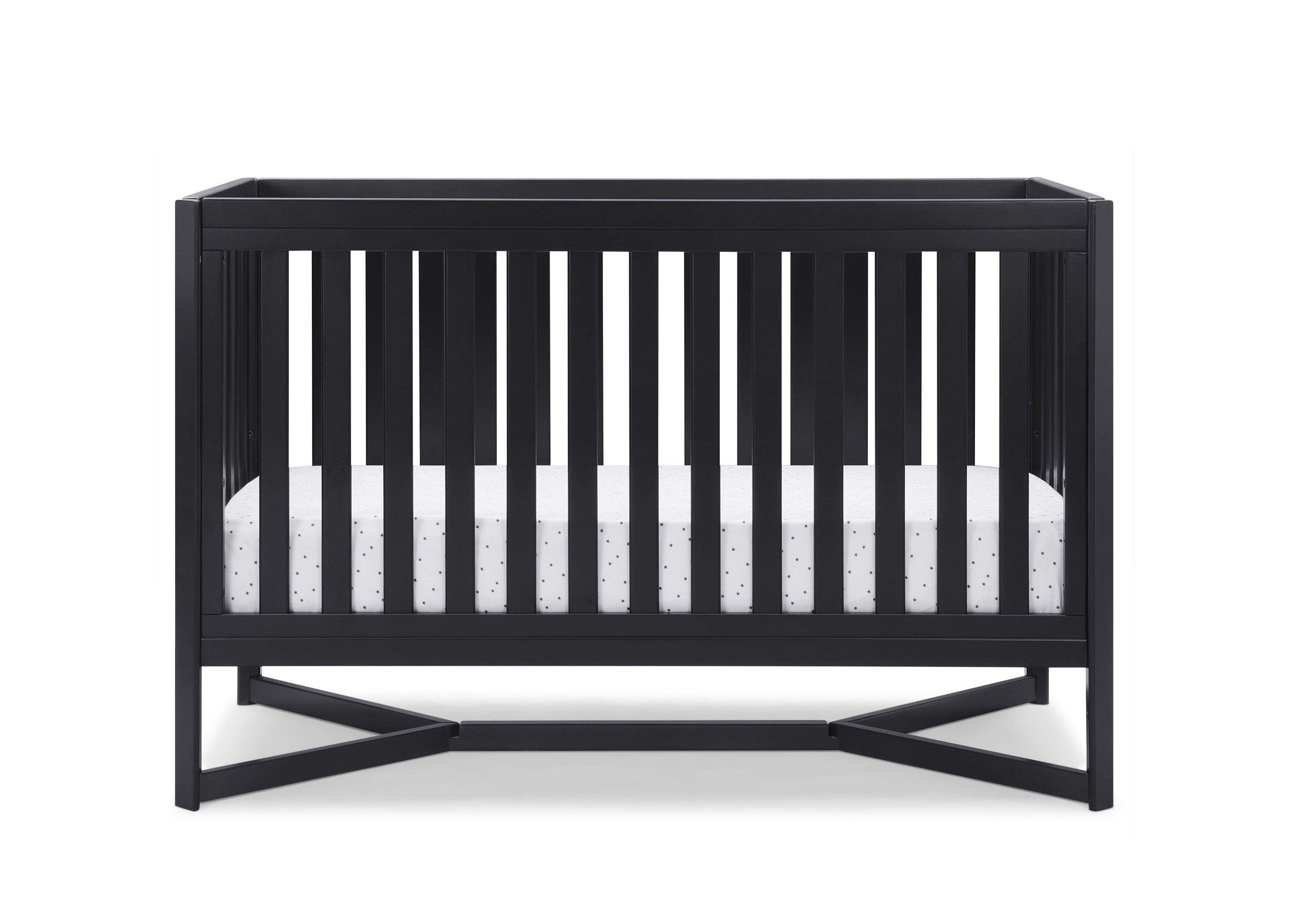 Tribeca 4-in-1 Convertible Baby Crib - White Nursery Furniture for Newborn to Toddler Bed - Perfect for Modern Nursery Rooms & Daycare Centers