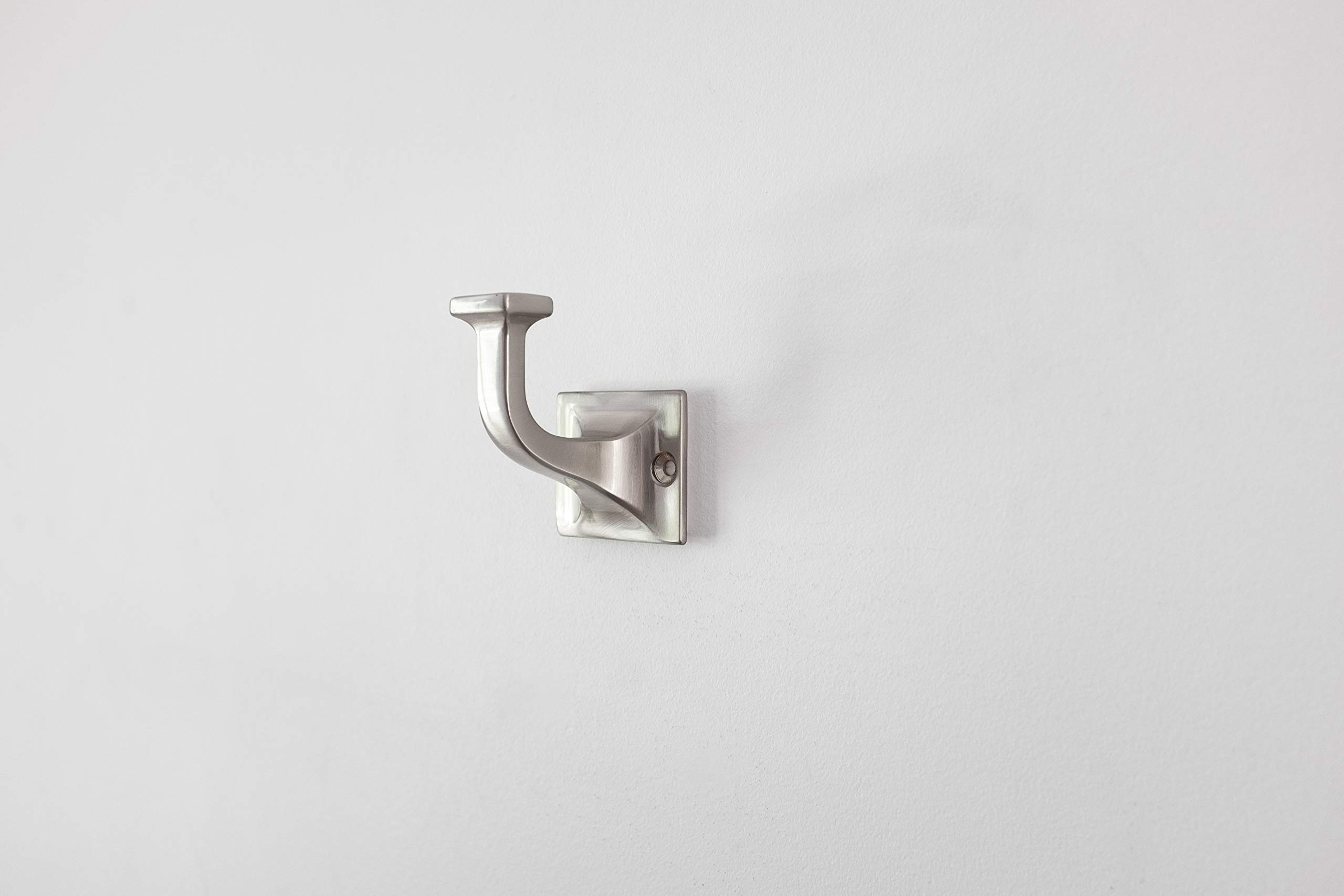 Hickory Hardware Forge Collection Wall Hooks - 10 Pack Satin Nickel Coat Hooks (2-3/4 Inch) for Hanging Coats, Hats, Towels, Robes - Perfect for Entryway, Mudroom, Bathroom & Closet Organization