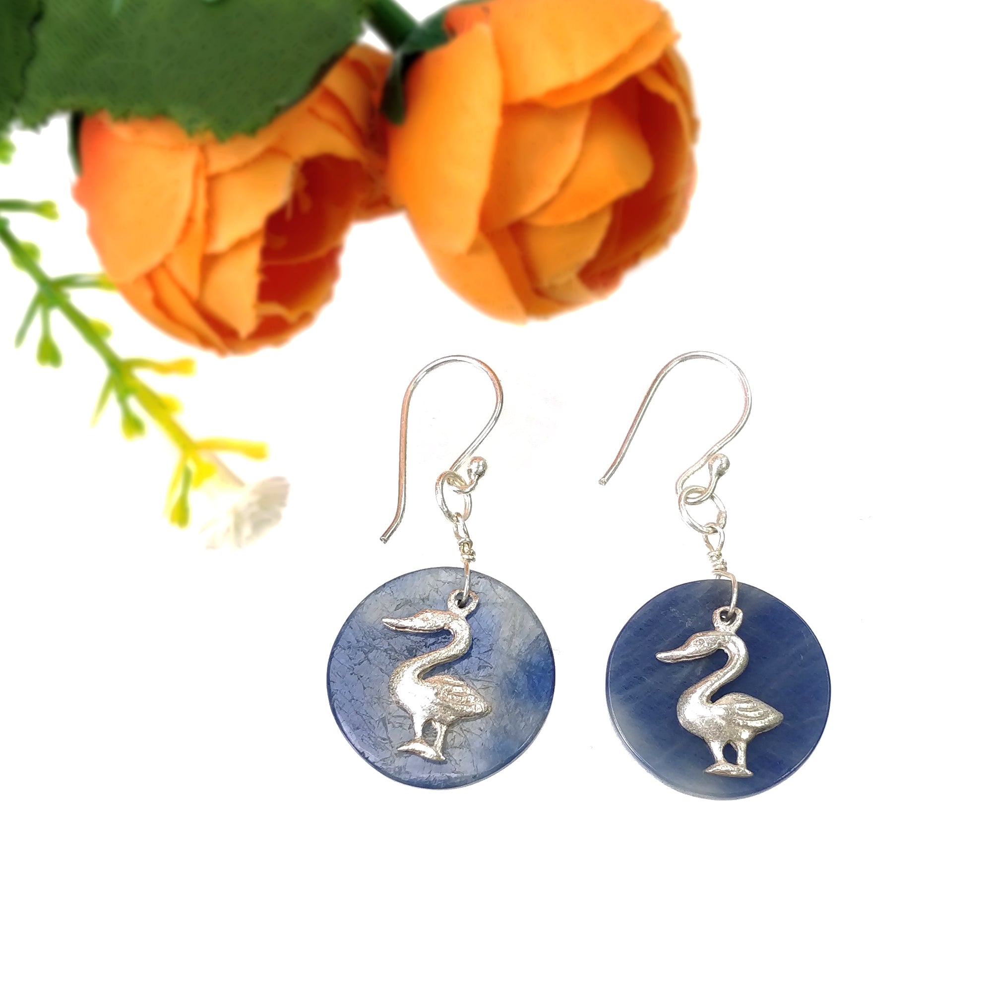 925 Sterling Silver Blue Sapphire Jewelry Set - Natural Untreated 1.85ct Beaded Necklace & Dangle Earrings | Perfect for Weddings, Anniversaries & Special Occasions