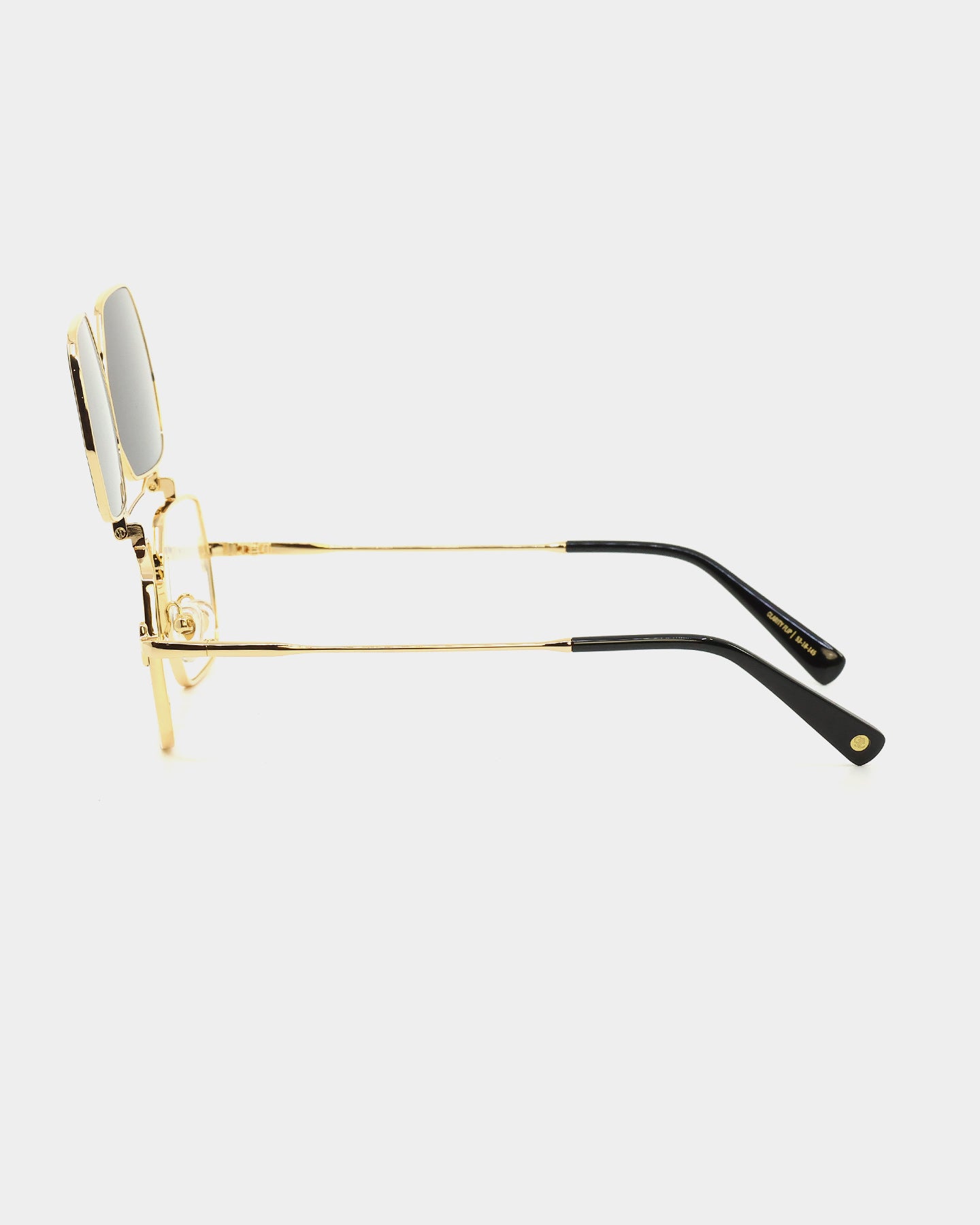 9FIVE Clarity Flip Up Sunglasses - Black/Gold Polarized Lenses for Outdoor Sports & Driving - UV Protection, Stylish & Durable Eyewear for Men & Women