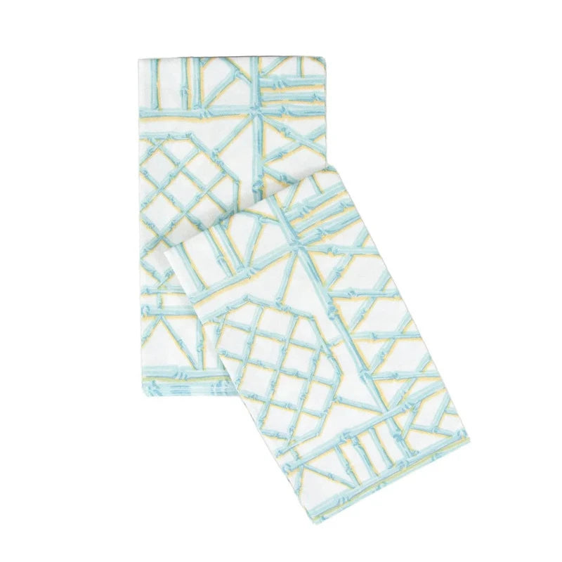 Premium Bamboo Screen Robin's Egg Blue Paper Linen Guest Towels - Soft & Absorbent Hand Towels for Bathroom, Kitchen, and Guest Use - Elegant Home Decor & Party Essentials